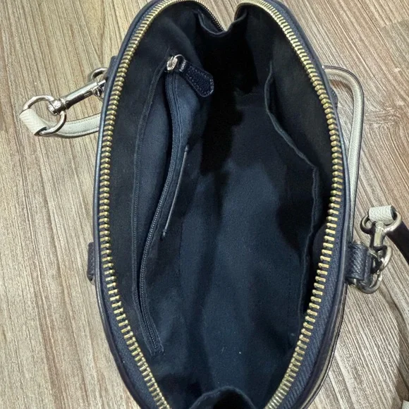 Authentic Coach Navy Blue and White Crossbody Purse with wallet - Picture 8 of 14